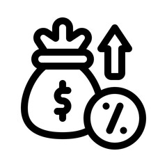 interest rate line icon