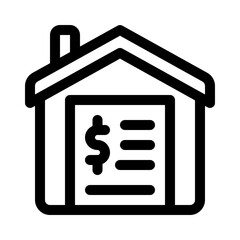 mortgage loan line icon