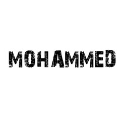 Mohammed text on white background