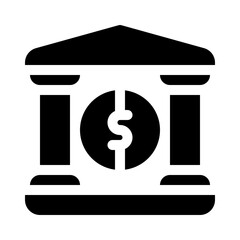 bank glyph icon