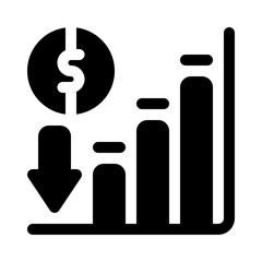 bankrupt glyph icon