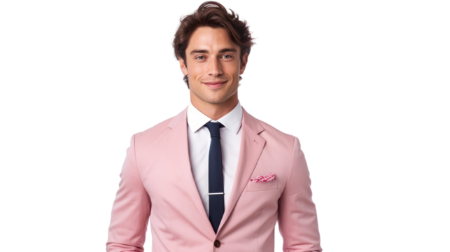 Businessman portrait isolated on transparent background. PNG