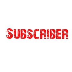 Subscriber text on white background