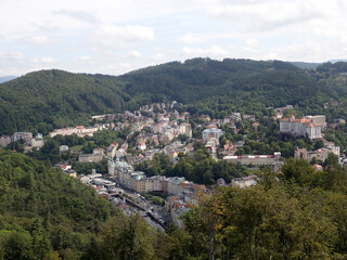 Fototapeta na wymiar Townscape in Czech Karlovy Vary