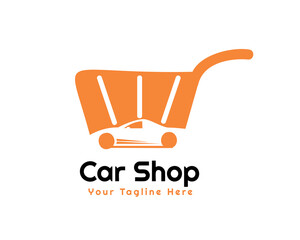 car shop shopping cart logo icon symbol design template illustration inspiration