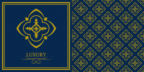 Luxury logo design, abstract emblem