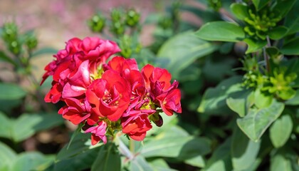 Florentina flowering in the garden, with copy space