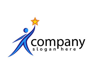  reach for the stars logo design template