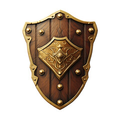 2D Wooden Shield Game Asset Design