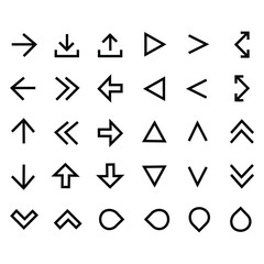  Arrow icon. Arrow vector collection. Arrow. Cursor. Modern simple arrows. Vector illustration - obrazy, fototapety, plakaty