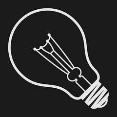 Lamp icon. Flat design. Vector illustration