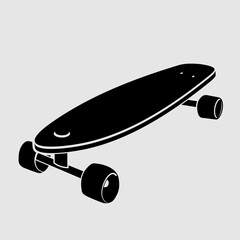 Skateboard icon isolated on white background. Vector illustration