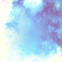 Fractal render, abstract fantasy background of colorful sky with colorful clouds
