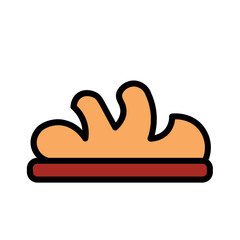 Bread Food Baguette Filled Outline Icon