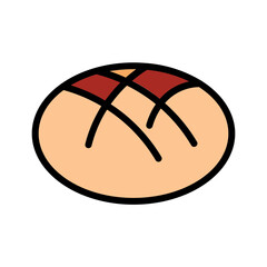 Bread Food Pan Filled Outline Icon