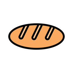 Bread Food Fruit Filled Outline Icon