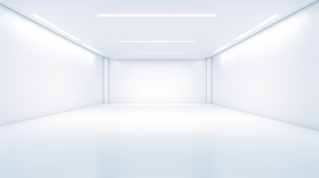 White clean empty space room studio background.