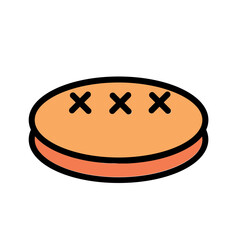 Bakery Bread Food Filled Outline Icon