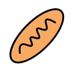 Bakery Bread Food Filled Outline Icon