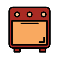 Bakery Bread Food Filled Outline Icon