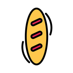 Breakfast Food Loaf Filled Outline Icon