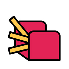 Bread Fast Food Filled Outline Icon