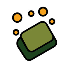 Bath Clean Soap Filled Outline Icon