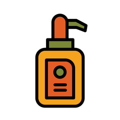 Alcohol Cleaning Gel Filled Outline Icon