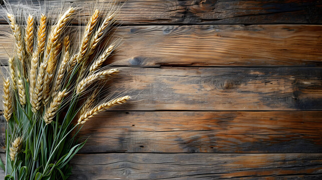 rustic wooden background with a Lammas theme and many wooden slats