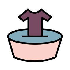 Laundry Service Work Filled Outline Icon