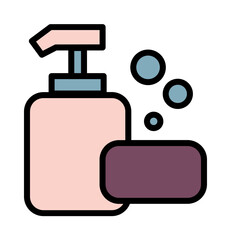 Hygiene Soap Wash Filled Outline Icon
