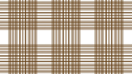 Brown and white plaid fabric texture background