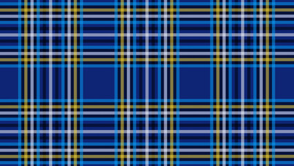 Blue and yellow plaid fabric texture background