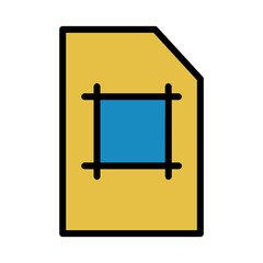 Cad Engineering Doc Filled Outline Icon