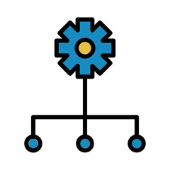 Cogwheel Engineering Solutions Filled Outline Icon
