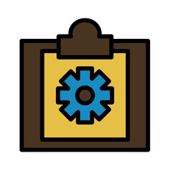 Clipboard Document Engineering Filled Outline Icon