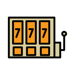 Bet Casino Gambling Filled Outline Icon