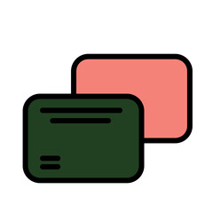 Asset Credit Card Filled Outline Icon