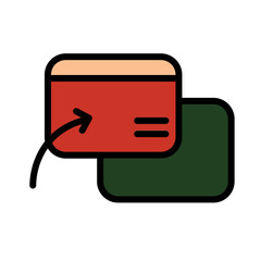 Arrow Card Money Filled Outline Icon