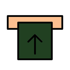 Atm Bank Cash Filled Outline Icon