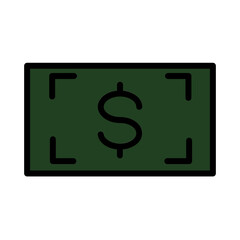 Money Note Fees Filled Outline Icon