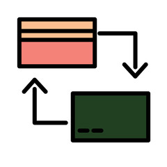 Account Card Money Filled Outline Icon