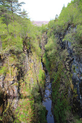 Corrieshalloch Gorge is a gorge south of Ullapool in the Scottish Highlands