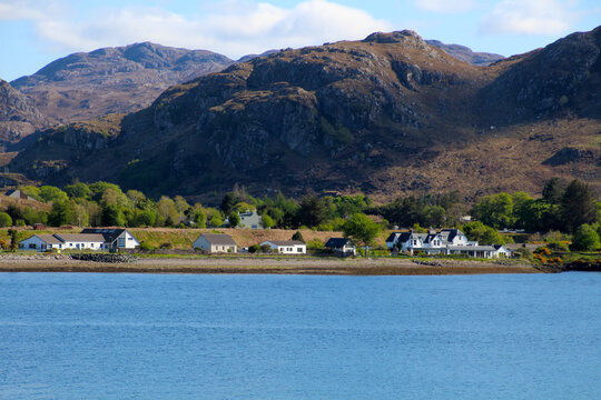 Scottish coastal landscape at Poolewe a town in the Highland Council Area in Scotland
