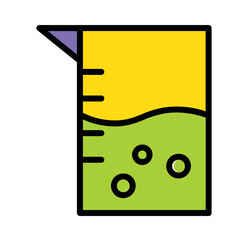Biology Cup Glass Filled Outline Icon