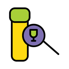 Blood Test Drug Filled Outline Icon