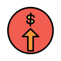 Budget Investment Dollar Filled Icon Outline
