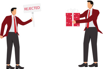 Gift, Giving, Rejection, Employee, Exclusion, Recruitment, Businessman