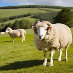 Fototapeta premium sheep and lambs