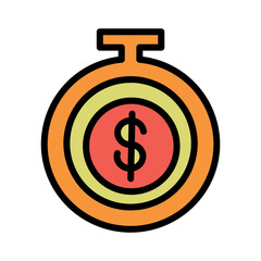 Financial Investment Plan Filled Icon Outline